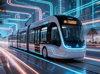 Dubai AI trackless tram GITEX 2025