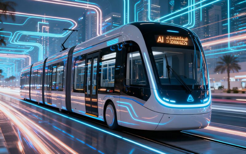 Dubai AI trackless tram GITEX 2025